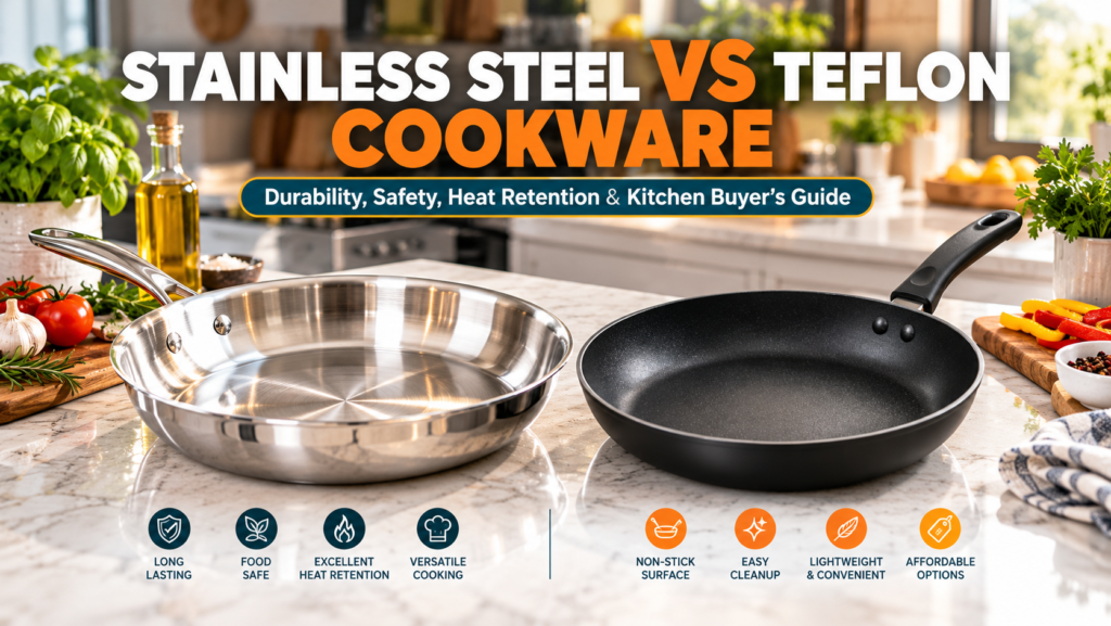 Stainless Steel vs Teflon Cookware